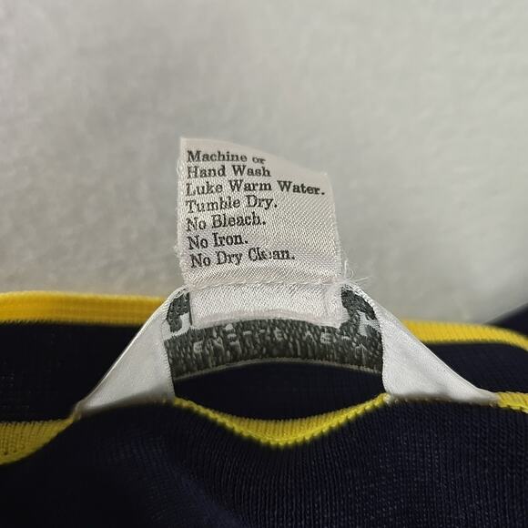 Exclusively Misook Blue Yellow Open Front Cardigan Small Old Money Sailor Preppy - Picture 6 of 6